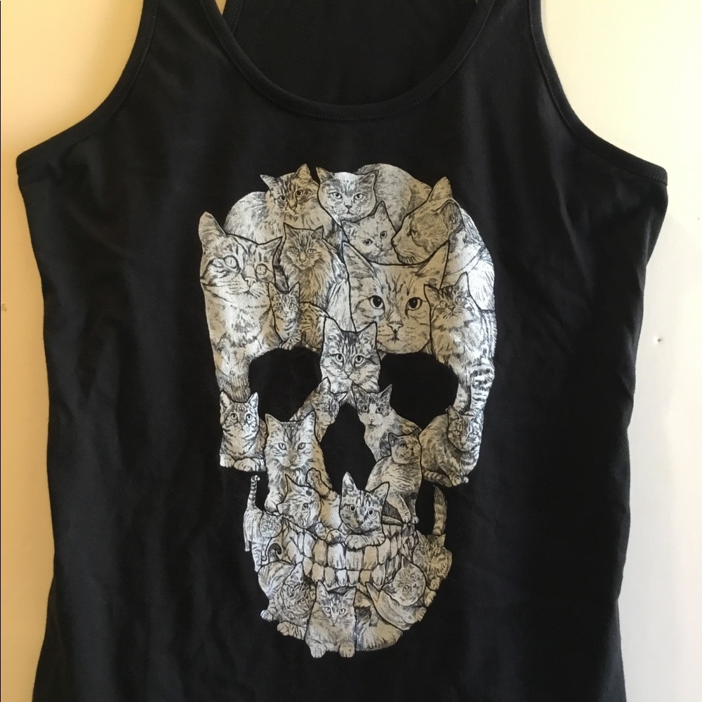 NWT Cat Skull women's tank top